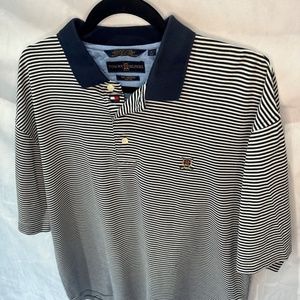 Vintage Tommy Hilfiger Stripped Crest Golf Polo, Size Large